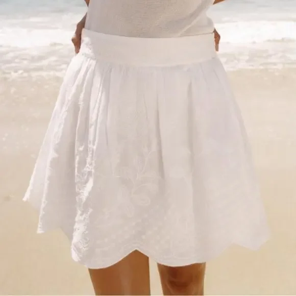 Zara ZW COLLECTION EMBROIDERED MINI SKIRT - Picture 1 of 11